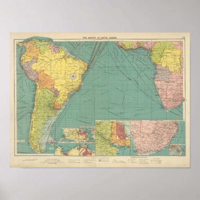 South Atlantic Ocean Poster (Front)