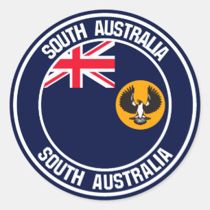South Australia Round Emblem Classic Round Sticker