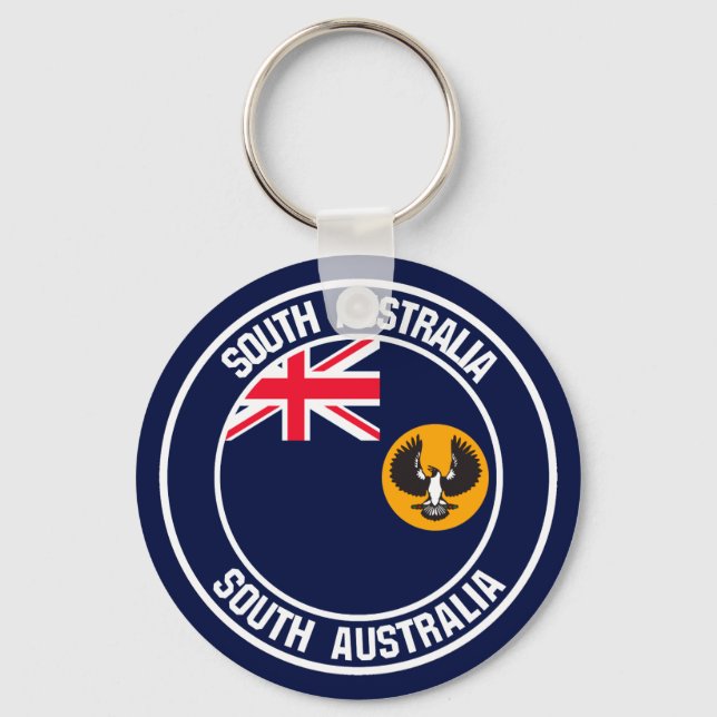 South Australia Round Emblem Keychain (Front)