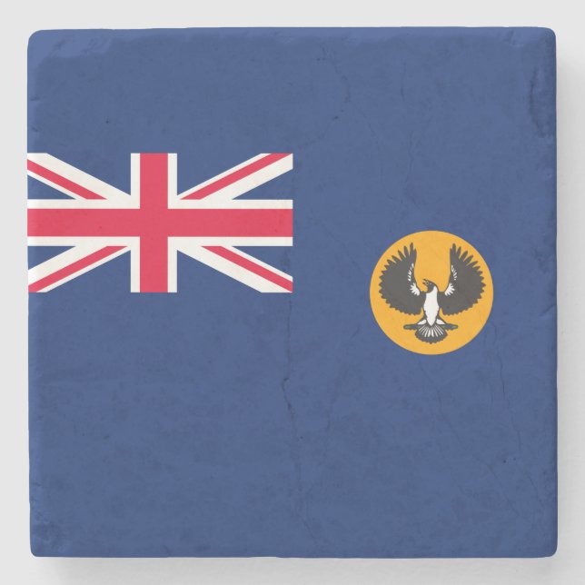 South Australian Flag (Australian State) (SA) Stone Coaster (Front)