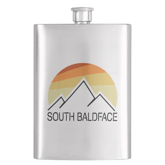 South Baldface New Hampshire Retro Hip Flask (Front)