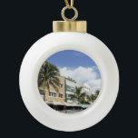 South Beach Ceramic Ball Christmas Ornament<br><div class="desc">Taken in Miami Beach,  Florida</div>