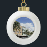 South Beach Ceramic Ball Christmas Ornament<br><div class="desc">Taken in Miami Beach,  Florida</div>