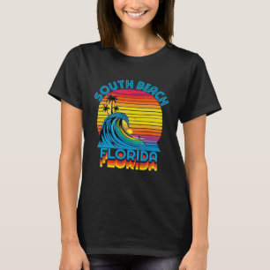 South Beach Florida Retro Throwback Surf & Beach S T-Shirt