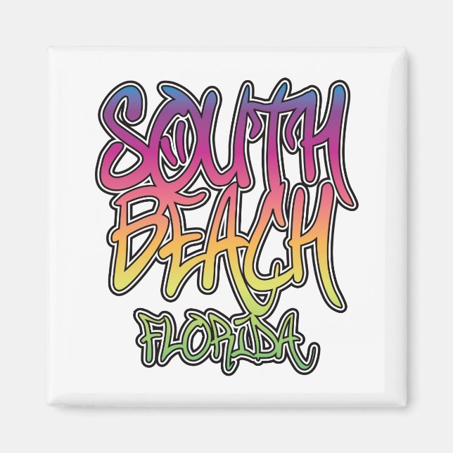 South Beach Graffiti Magnet (Front)
