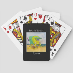 South Beach Lifeguard Tower in Miami Florida Playing Cards