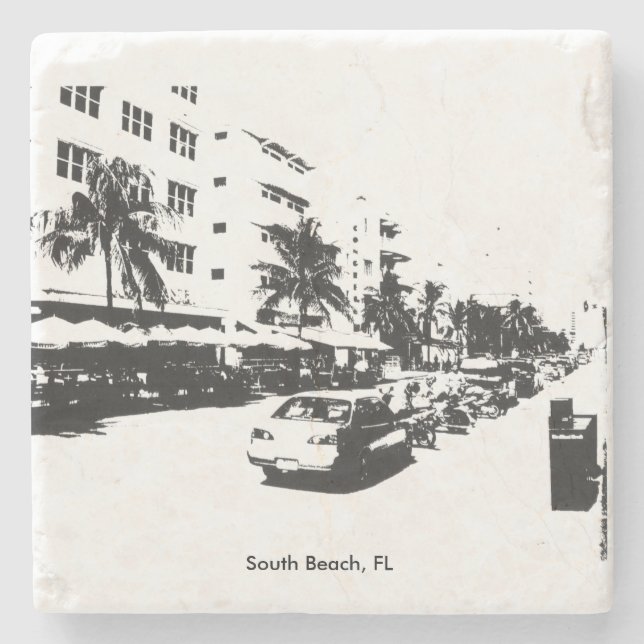South Beach Marble Coaster (Front)