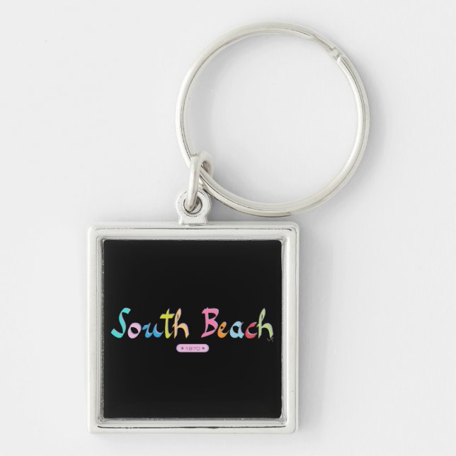 South Beach, Miami  FL Keychain (Front)