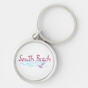 South Beach Miami Flip Flops Keychain