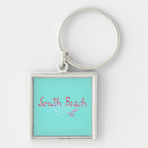 South Beach Miami Flip Flops Keychain