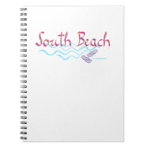 South Beach Miami Flip Flops Notebook