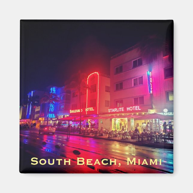South Beach, Miami, Florida Art Deco Magnet (Front)