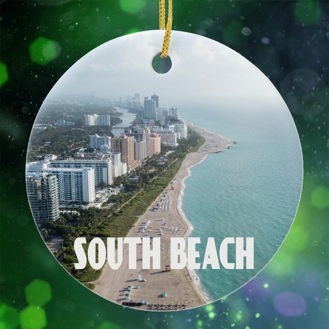 South Beach Miami Florida Coast photo Ceramic Ornament (Creator Uploaded)