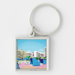SOUTH BEACH, MIAMI, FLORIDA KEYCHAIN