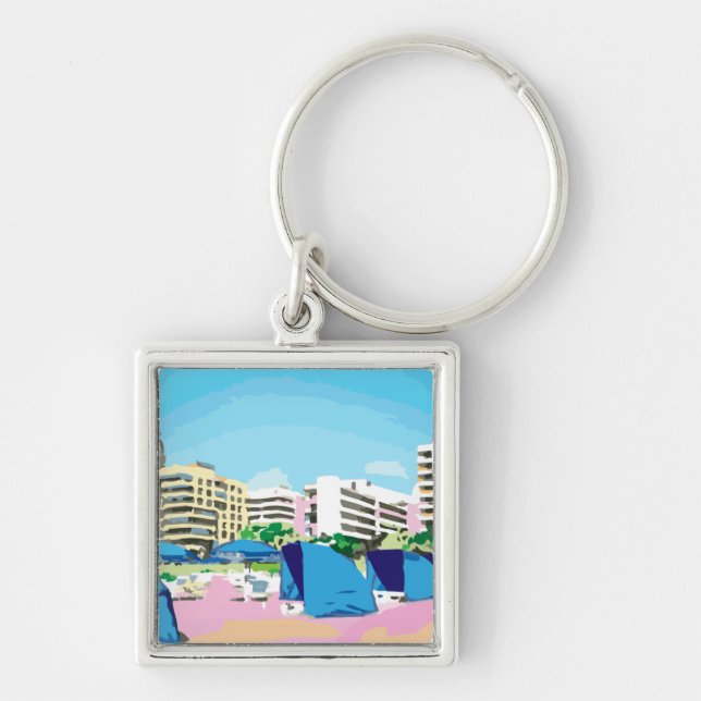 SOUTH BEACH, MIAMI, FLORIDA KEYCHAIN (Front)