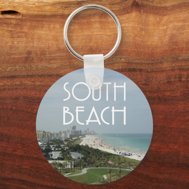 South Beach Miami Florida photo Keychain (Front)