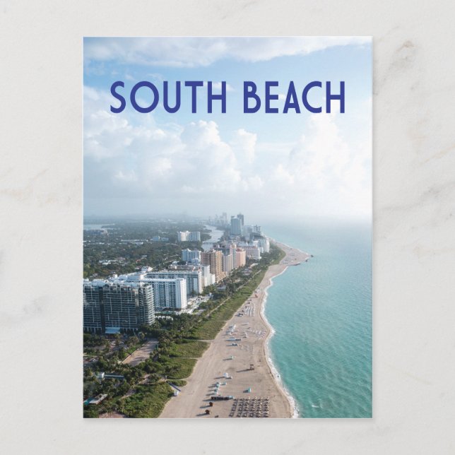 South Beach Miami Florida Shoreline Postcard (Front)