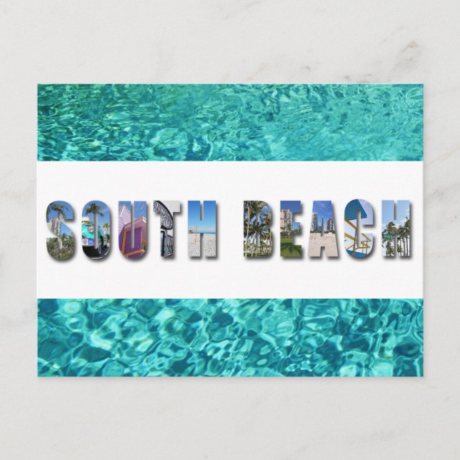 South Beach Miami Florida Travel Photo Postcard (Front)