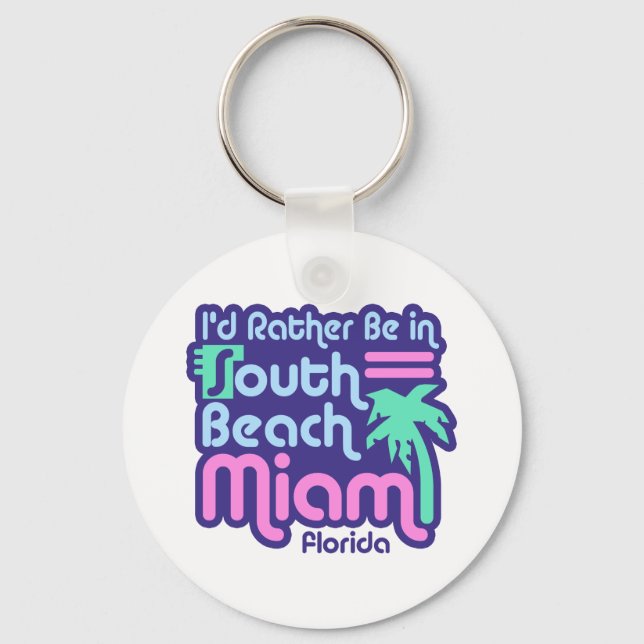 South Beach Miami Keychain (Front)