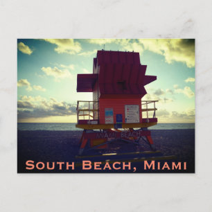 South Beach, Miami Lifeguard Stand (Ocean Rescue) Postcard