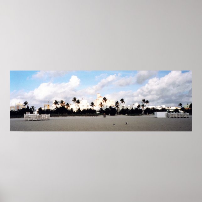 South Beach Miami Panorama Poster (Front)