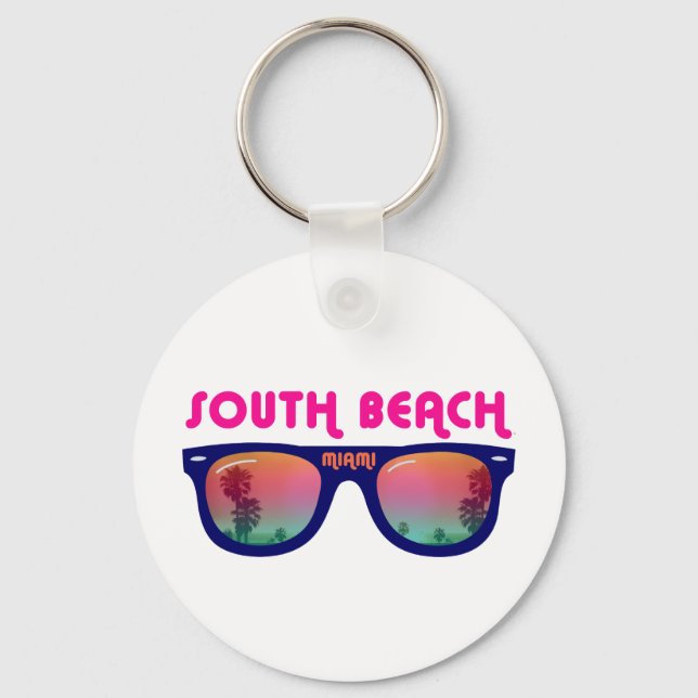 South Beach Miami sunglasses Keychain (Front)