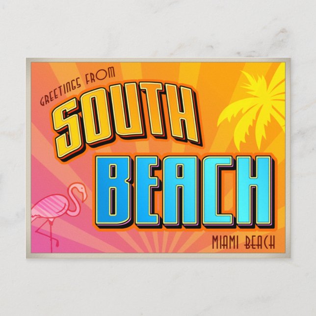 SOUTH BEACH POSTCARD (Front)