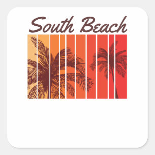 South Beach Square Sticker