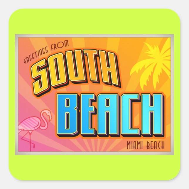 SOUTH BEACH SQUARE STICKER (Front)