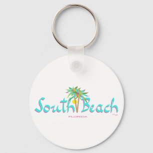 South Beach Sun Miami Keychain