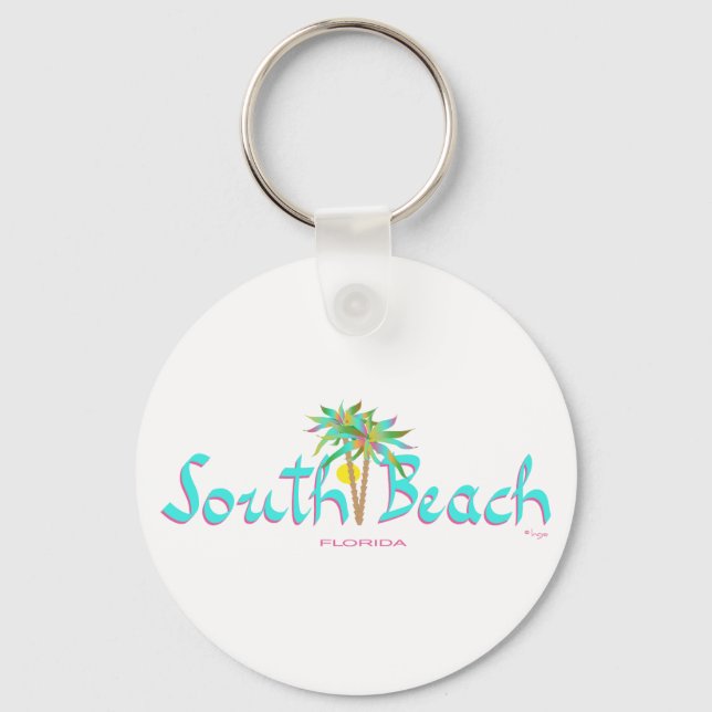 South Beach Sun Miami Keychain (Front)