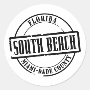 South Beach Title Classic Round Sticker