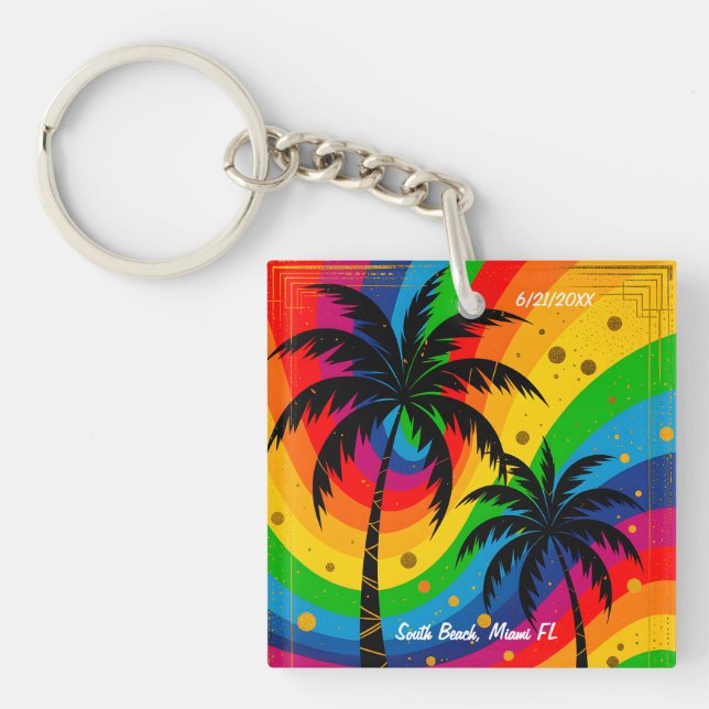[South Beach Vibes] Retro Tropical Palm Trees (Devant)