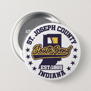 South Bend,Indiana 3 Inch Round Button