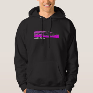 South Butte Black and Pink Mountain Hoodie