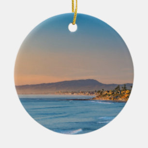 South Carlsbad beach Ceramic Ornament