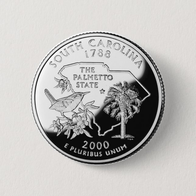 South Carolina 2 Inch Round Button (Front)
