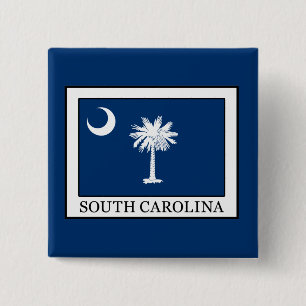 South Carolina 2 Inch Square Button