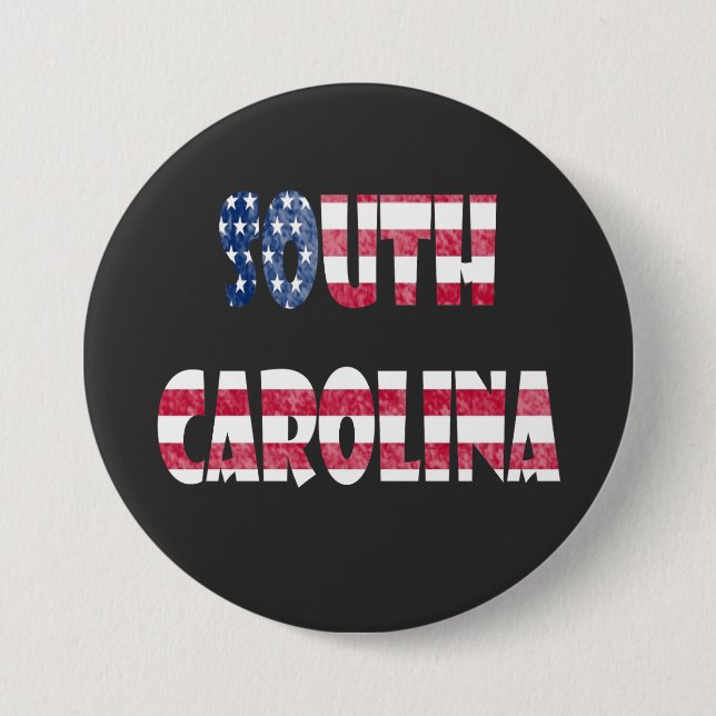 South Carolina 3 Inch Round Button (Front)