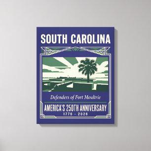 South Carolina Art Deco America 250th Anniversary Canvas Print