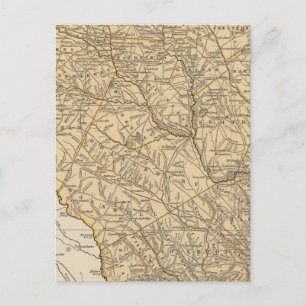 South Carolina Atlas Map Postcard