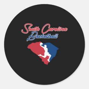 South Carolina Basketball (usa Colours)  Classic Round Sticker