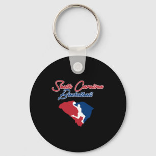 South Carolina Basketball (usa Colours) Keychain