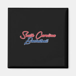 South Carolina Basketball (usa Colours) Magnet