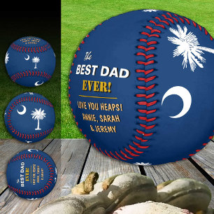 South Carolina Best Dad, patriotic USA, Flag Baseball