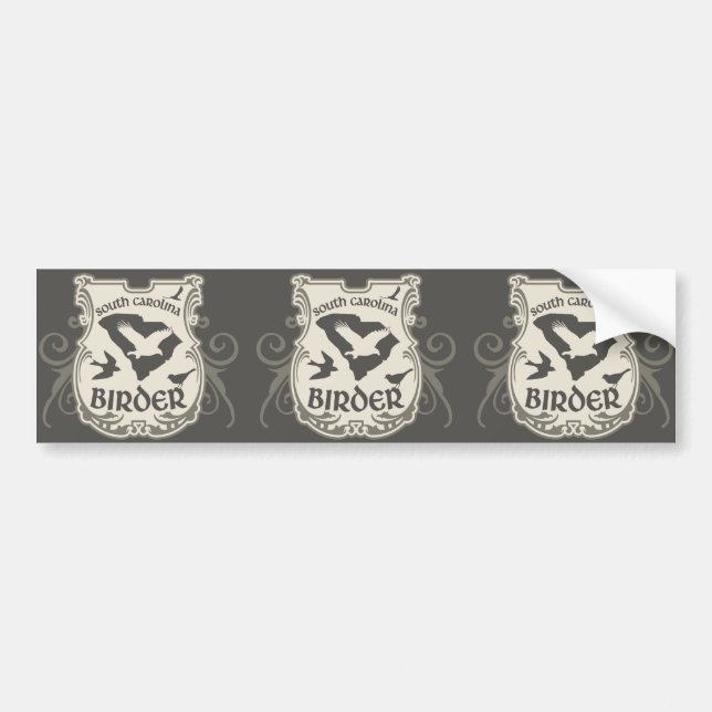 South Carolina Birder Bumper Sticker (Front)
