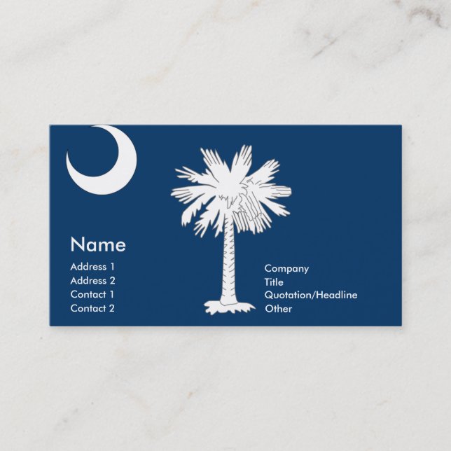 SOUTH CAROLINA Business Cards (Front)