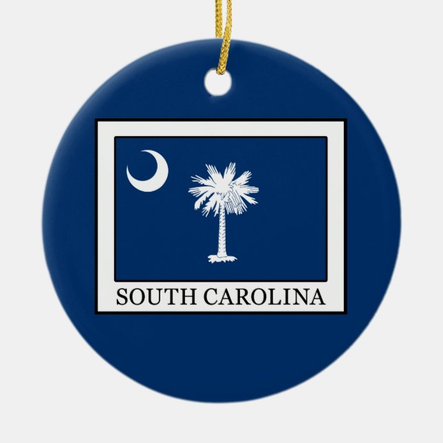 South Carolina Ceramic Ornament (Front)