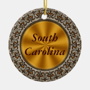 South Carolina Ceramic Ornament
