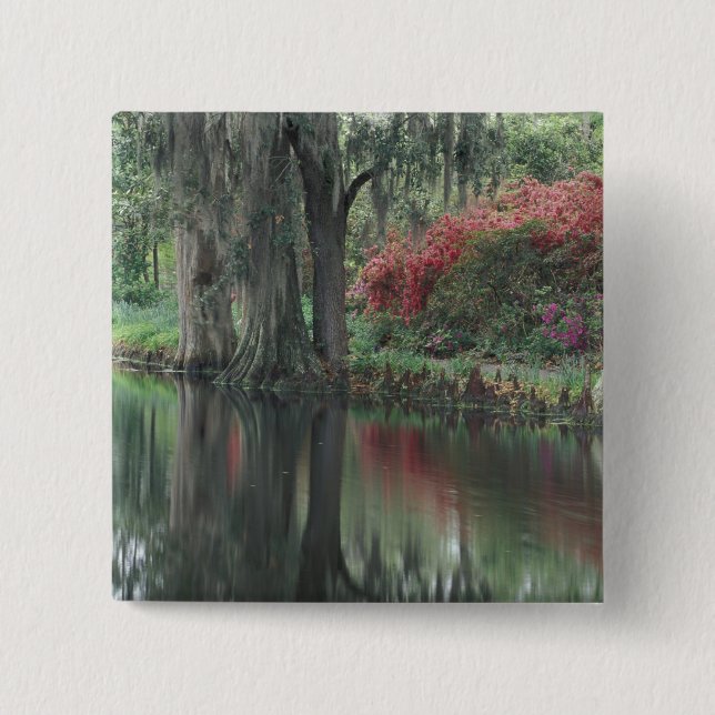 South Carolina, Charleston 2 Inch Square Button (Front)